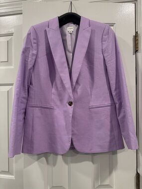J. Crew Lilac Single-Button Blazer